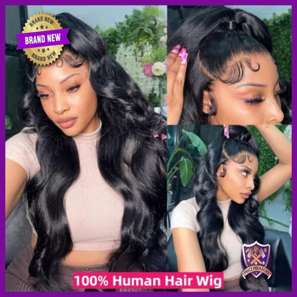 24 Inch 360 Lace Front Wig Human Hair Glueless Pre Plucked 180 Density main image 5